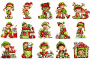 Whimsical Christmas Elf Clipart, an Illustration by OK Design (Thumbnail 3 of 6)