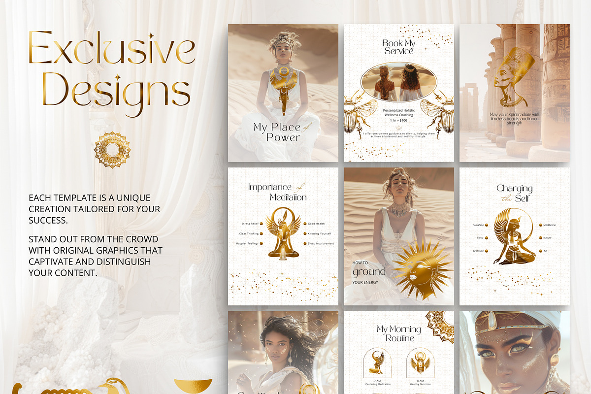 Instagram Post Template | Egyptian, a Social Media Template by Under My Cozy Roof (Photo 2 of 8)