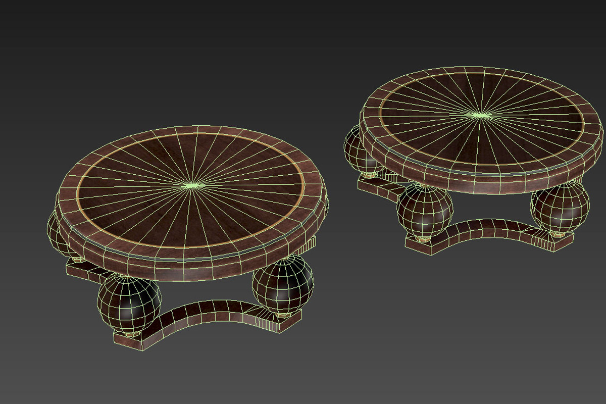 Coffee Table - Art Deco, a Furniture 3D Model by Video Game Assets (Photo 2 of 2)