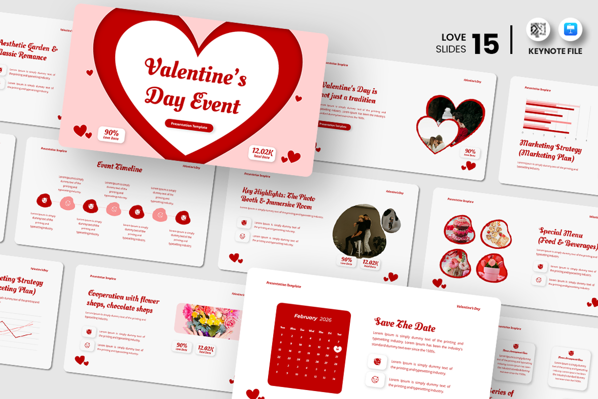 Valentine’s Day Event - Keynote, a Presentation Template by Iqsiart Studio (Photo 1 of 3)