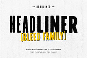 Headliner Bleed Font Family, a Sans Serif Font by Tom Chalky (Thumbnail 1 of 6)