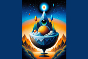 Surreal Cosmic Eye Clipart, a Decorative Illustration by StockVerse Creative (Thumbnail 4 of 4)