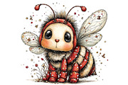 Whimsical Easter Bee Clipart, an Illustration by Designworld (Thumbnail 6 of 6)