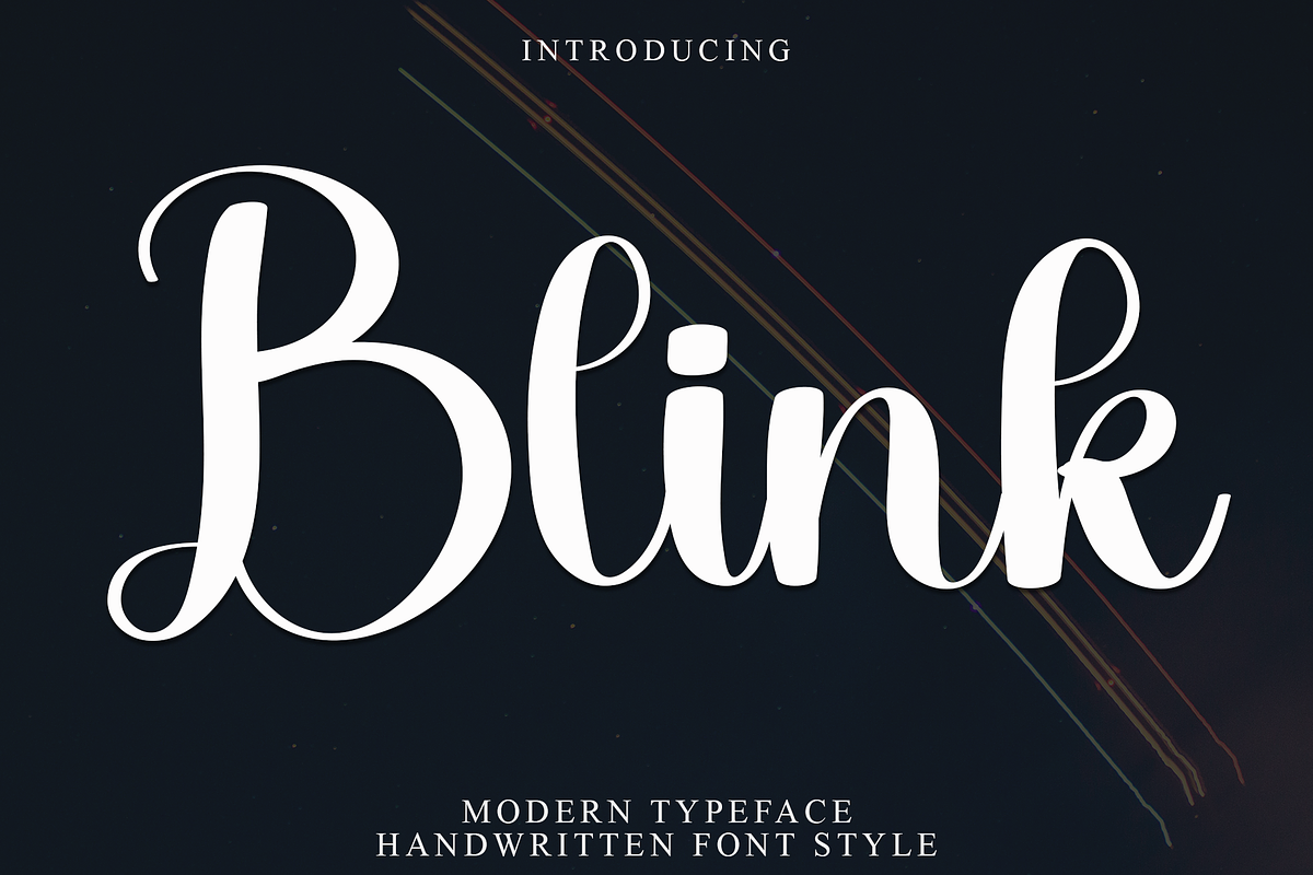 Blink, a Script Font by FreshTypeINK (Photo 1 of 8)