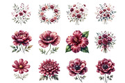 Dusty Rose and Burgundy, a Texture Illustration by fashionaddict (Thumbnail 2 of 7)