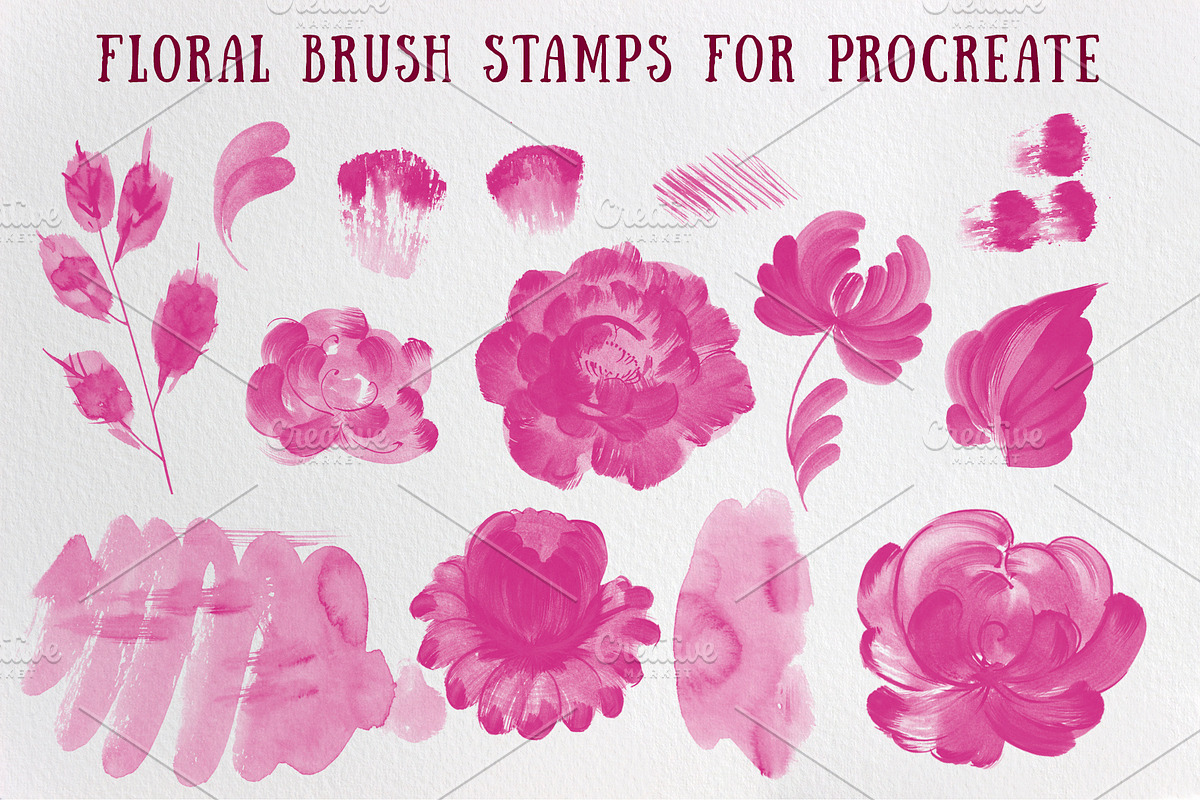 Floral Brush stamps for Procreate, a Brush Add-On by Graphics Resources (Photo 12 of 15)