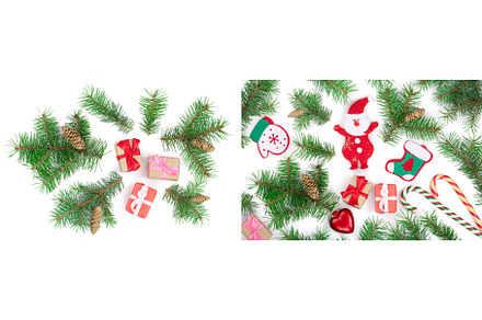 Christmas background with fir, a Holiday Photo by NataPhoto