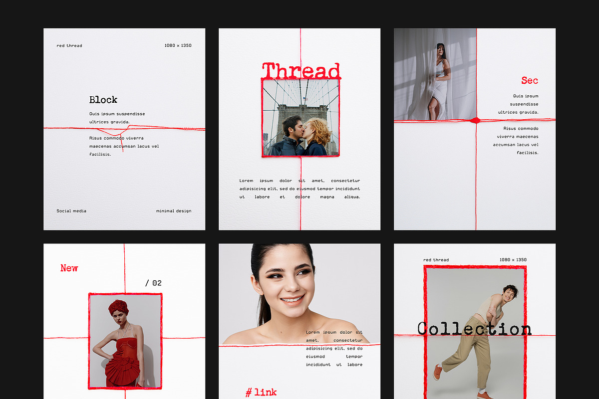 The Red Thread Collection - Posts, a Social Media Template by Filip Studio (Photo 1 of 8)