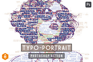 Typo Portrait Text Portrait Action