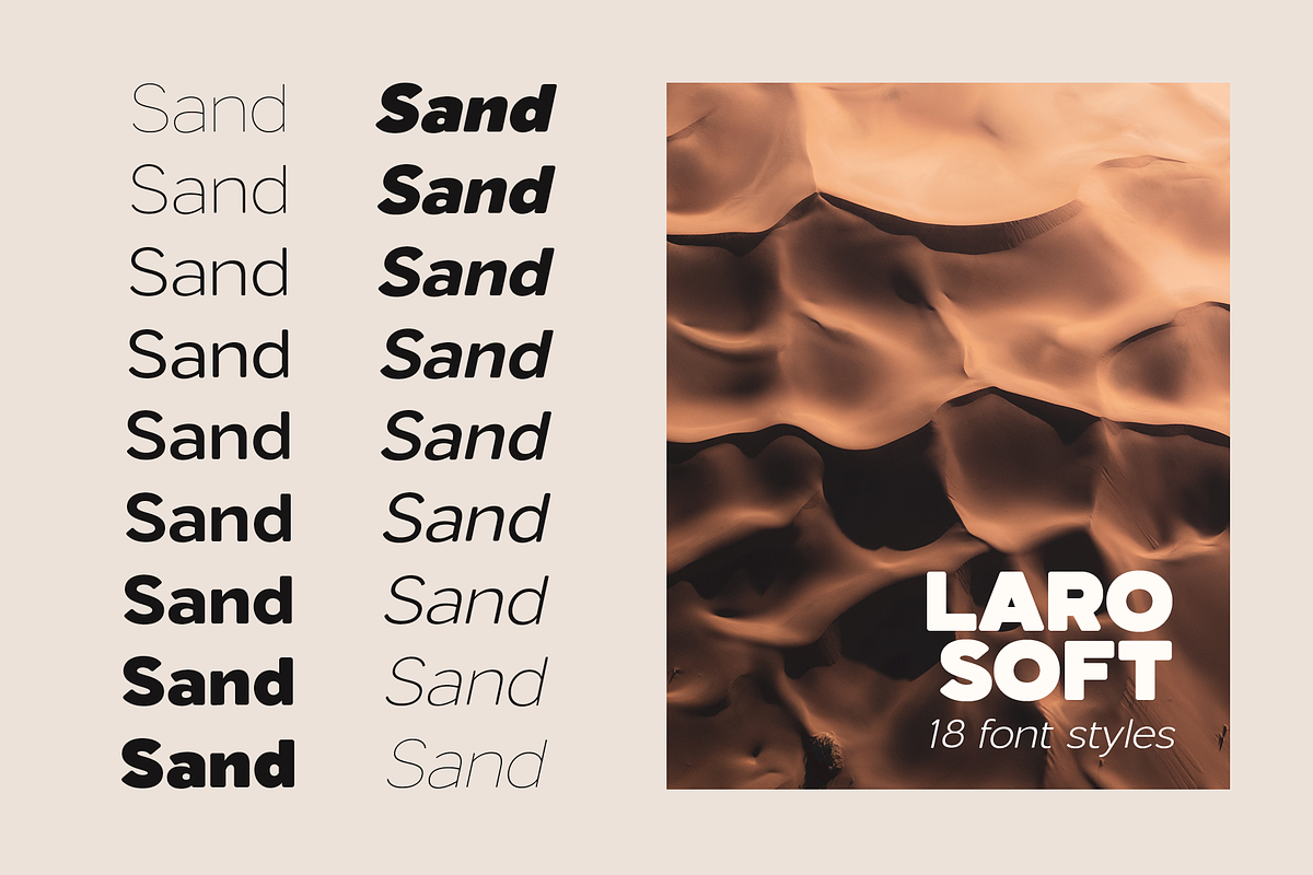 Laro Soft | Font Family, a Sans Serif Font by Larin Type Co. (Photo 3 of 12)