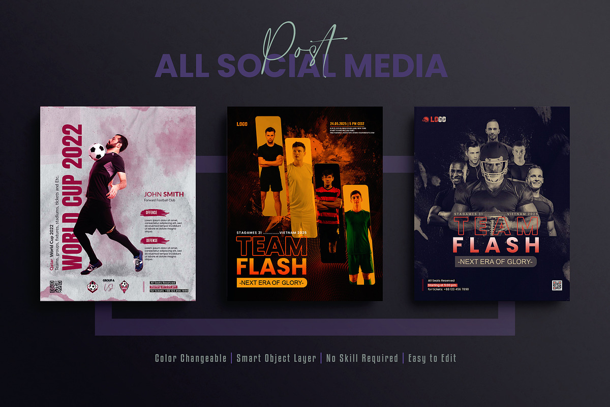 Football Sport Event Social Media, a Social Media Template by Creative_View (Photo 6 of 8)