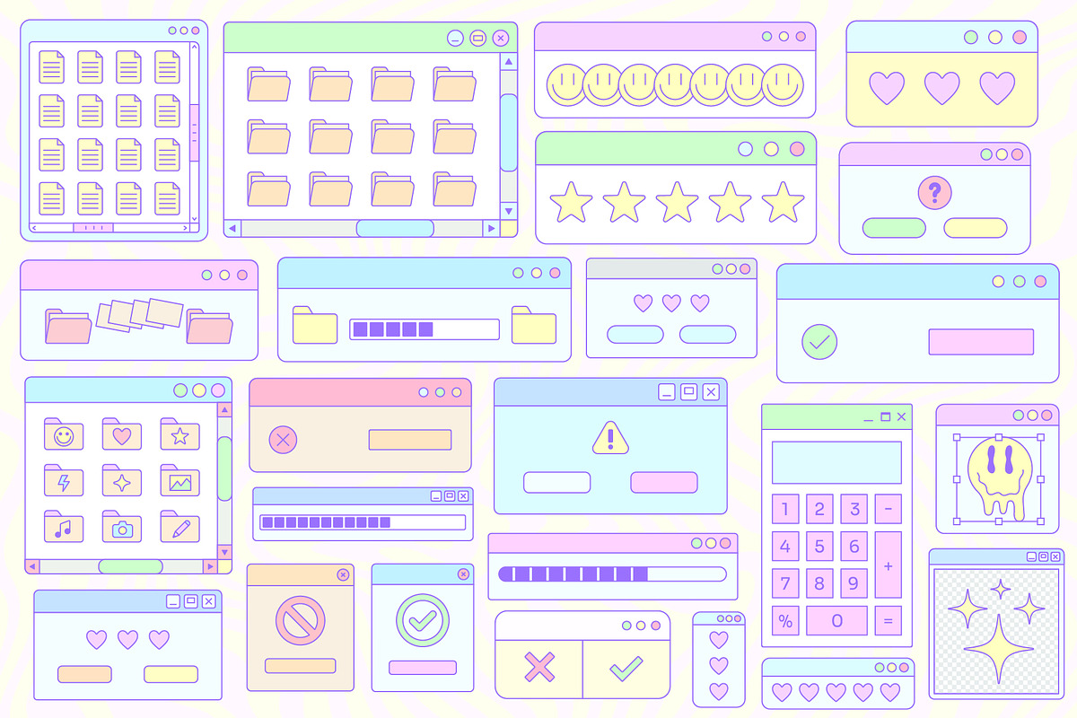 Y2K UI VECTOR KIT, an Object Graphic by craftlove (Photo 5 of 13)