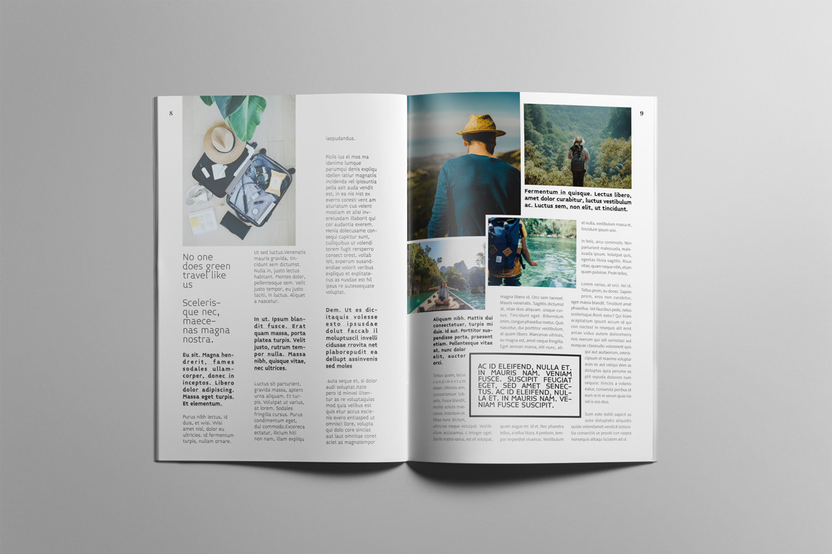 Travel Magazine Layout, a Magazine Template by Swayang (Photo 5 of 23)