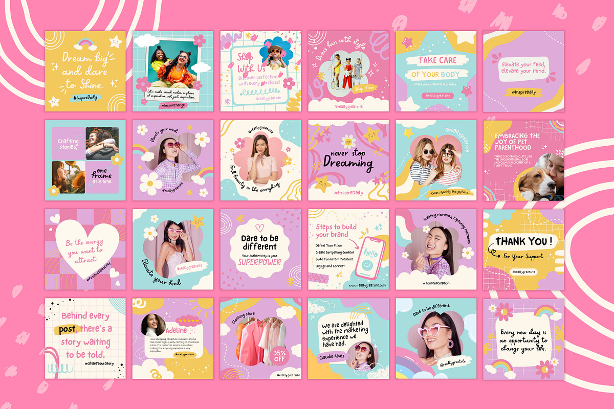 Social Media Posts Canva Templates, a Social Media Template by TemplateCastleStore (Photo 2 of 10)