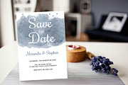 Watercolor Wedding Invitations, a Card Template by SwitzerShop (Thumbnail 1 of 2)