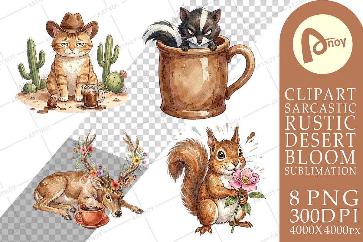 Sarcastic Desert Animal Sublimation, an Animal Illustration by Artnoy (Photo 13 of 18)