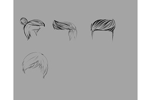 Male Hair Stamps Brushes Procreate