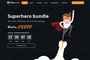 Thelander Landing Page Template