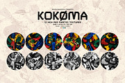 Kokoma: 12 High Res Painted Textures, a Pattern Graphic by nicholasasmita (Thumbnail 2 of 10)