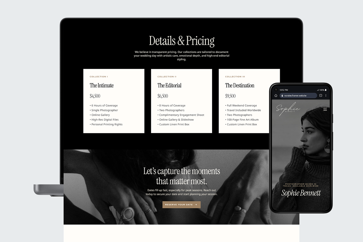 Elegant Photography Portfolio, a Landing Page Template by hridoywebdev (Photo 5 of 7)