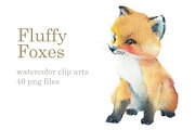 Watercolor Red Foxes, an Animal Illustration by Budogoshch (Thumbnail 1 of 5)
