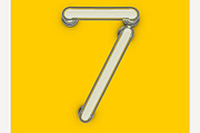 Neon tube font, an Object Graphic by 3D Graphics Shop (Thumbnail 14 of 38)