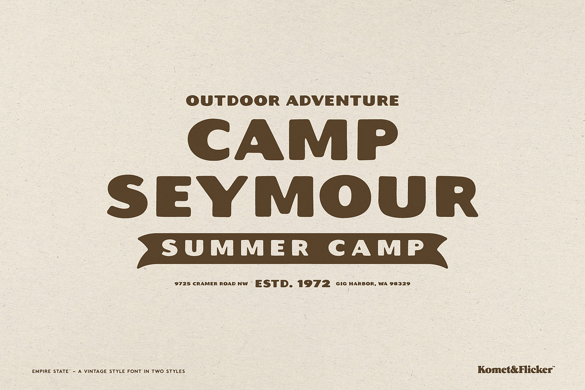 Empire State – A Rustic Font, a Sans Serif Font by Komet & Flicker (Photo 13 of 15)