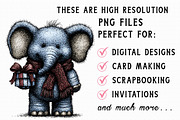 Christmas Animals Clipart, an Illustration by Libby Wishes (Thumbnail 7 of 7)
