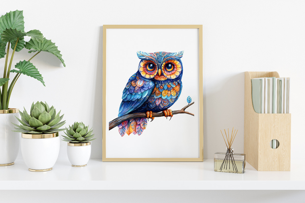 Watercolor Folk Art Animals Clipart, an Illustration by Canvas Craft (Photo 7 of 8)