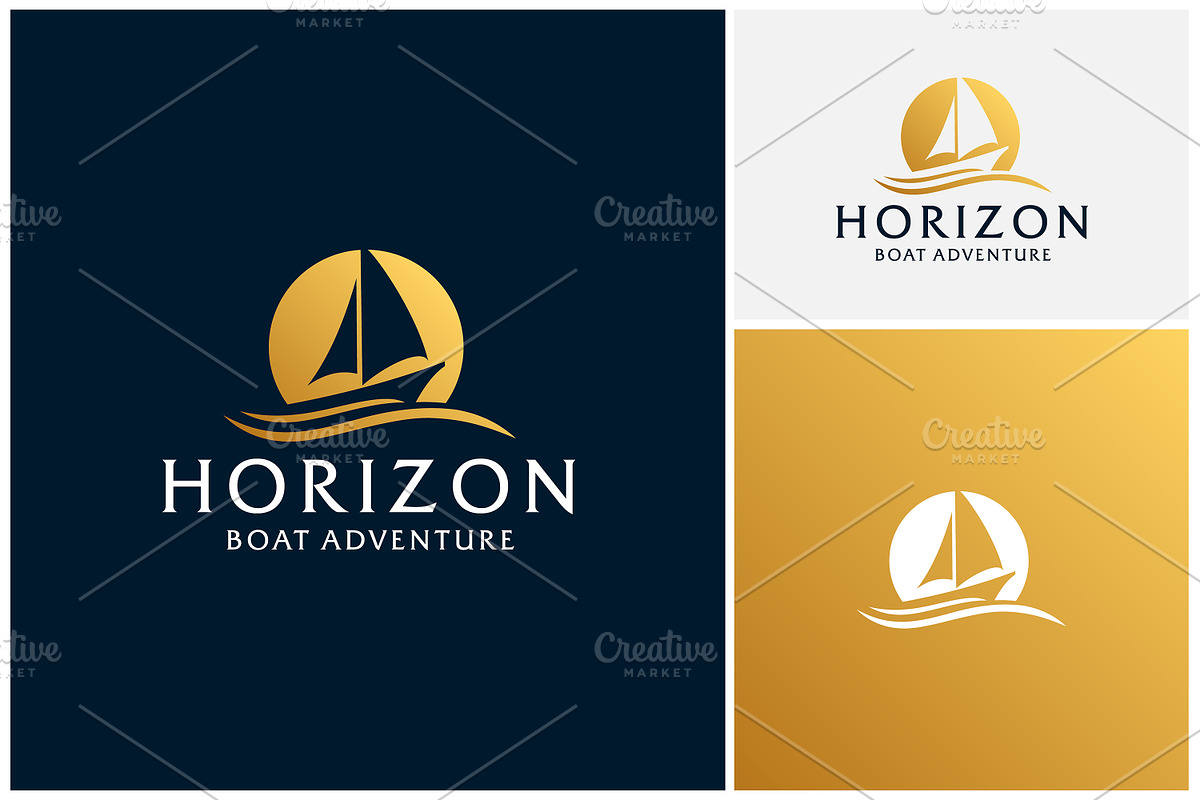 Sail Boat Ship Vessel Horizon Logo, a Branding & Logo Template by Enola99d (Photo 2 of 2)