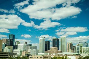 City view stock photo containing city life and city