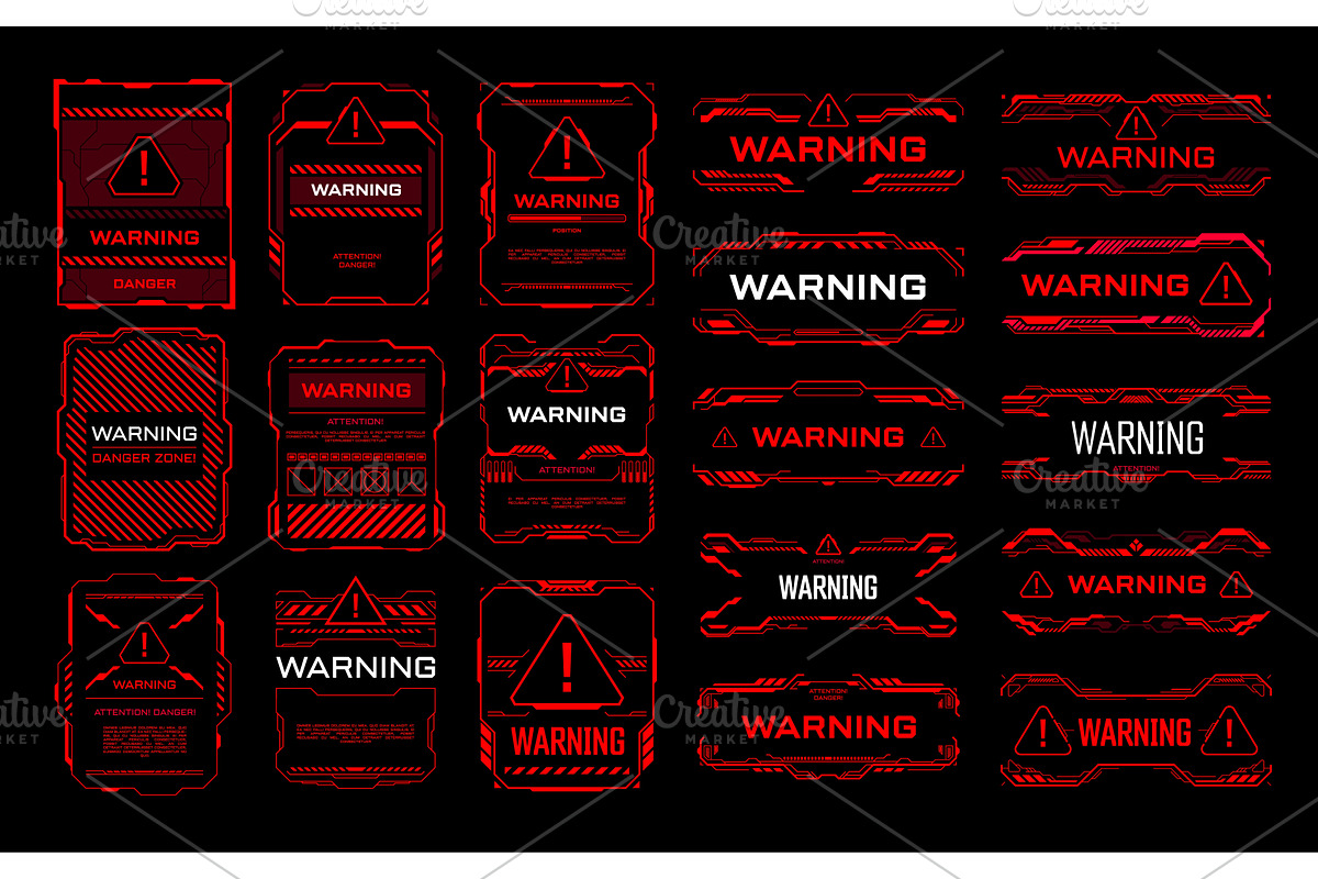 Red warning danger attention, a Technology Illustration by Buch&Bee