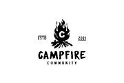 Camp fire with letter C logo, a Branding & Logo Template by Atlantis X Nurman Arbai (Thumbnail 2 of 2)