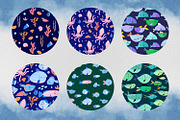 Cute Sea Life Seamless Patterns, a Pattern Graphic by the_myro (Thumbnail 3 of 7)