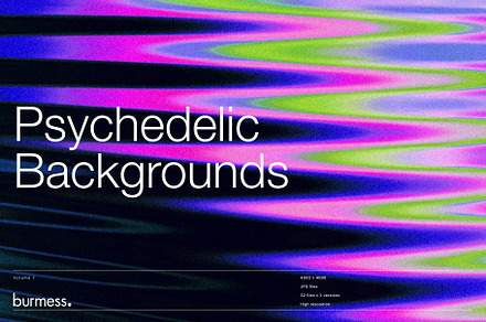 Psychedelic Backgrounds Volume 1, a Background Graphic by Burmess
