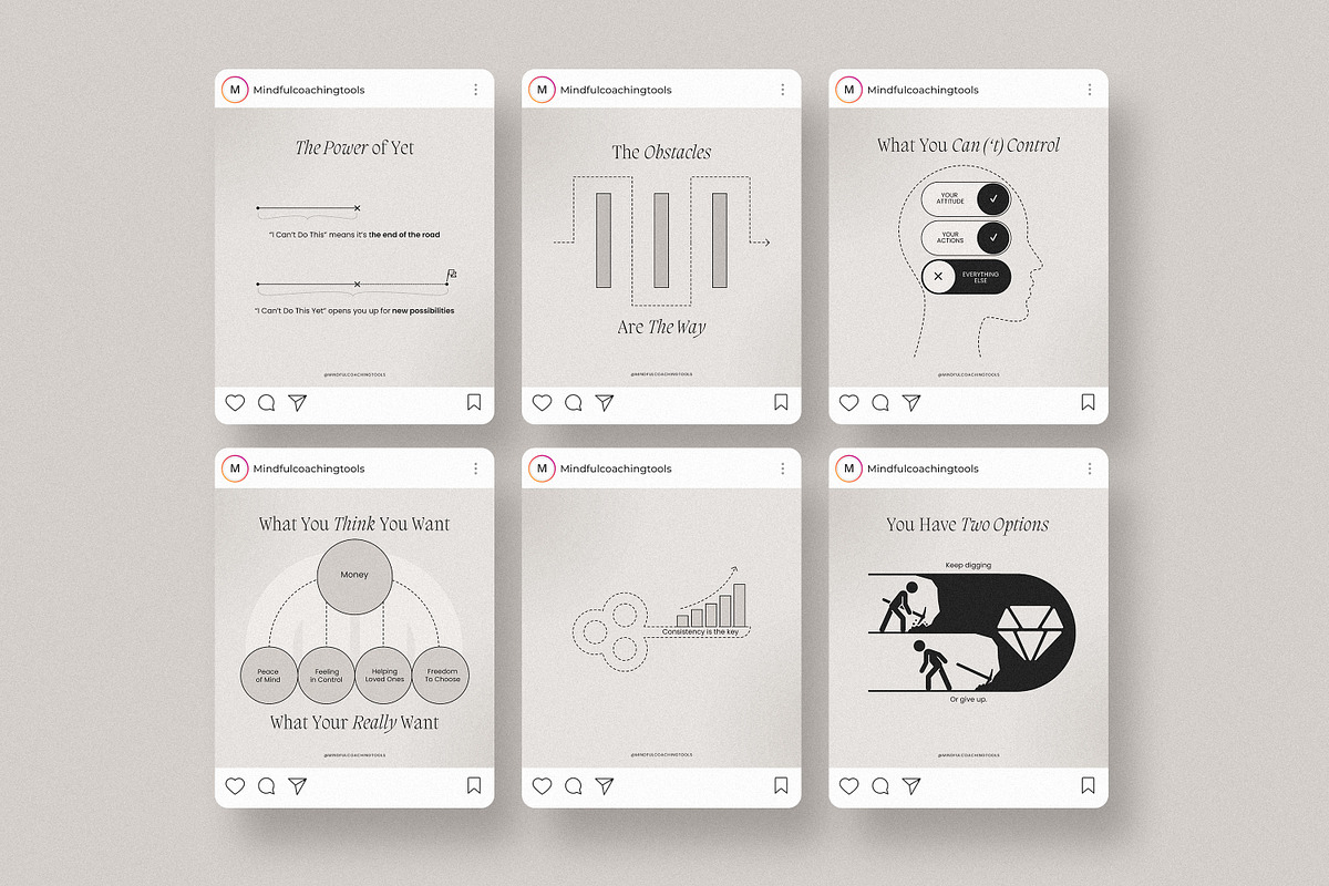 Coaching Growth Mindset Insta Posts, a Social Media Template by AndrewPixel (Photo 11 of 22)