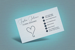 Floral Business Card Design Template