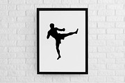 Muay Thai Silhouette SVG, a Sport Illustration by newminddesign (Thumbnail 2 of 3)
