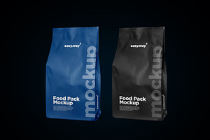 Food Bag Mockups Kraft/Matte Vers.