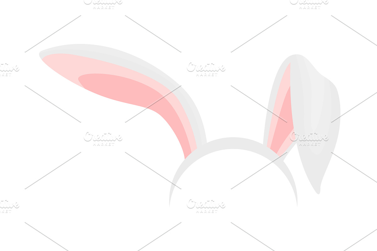Rabbit ears realistic vector, an Object Illustration by the8monkey