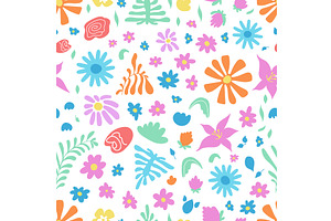 Simple floral seamless pattern with, an Object Illustration by Valerie Bodnar
