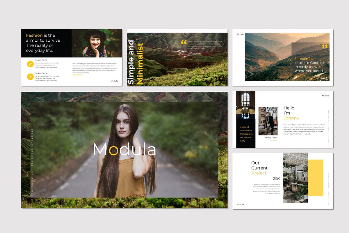Modula - Google Slides Template, a Presentation Template by inspirasign