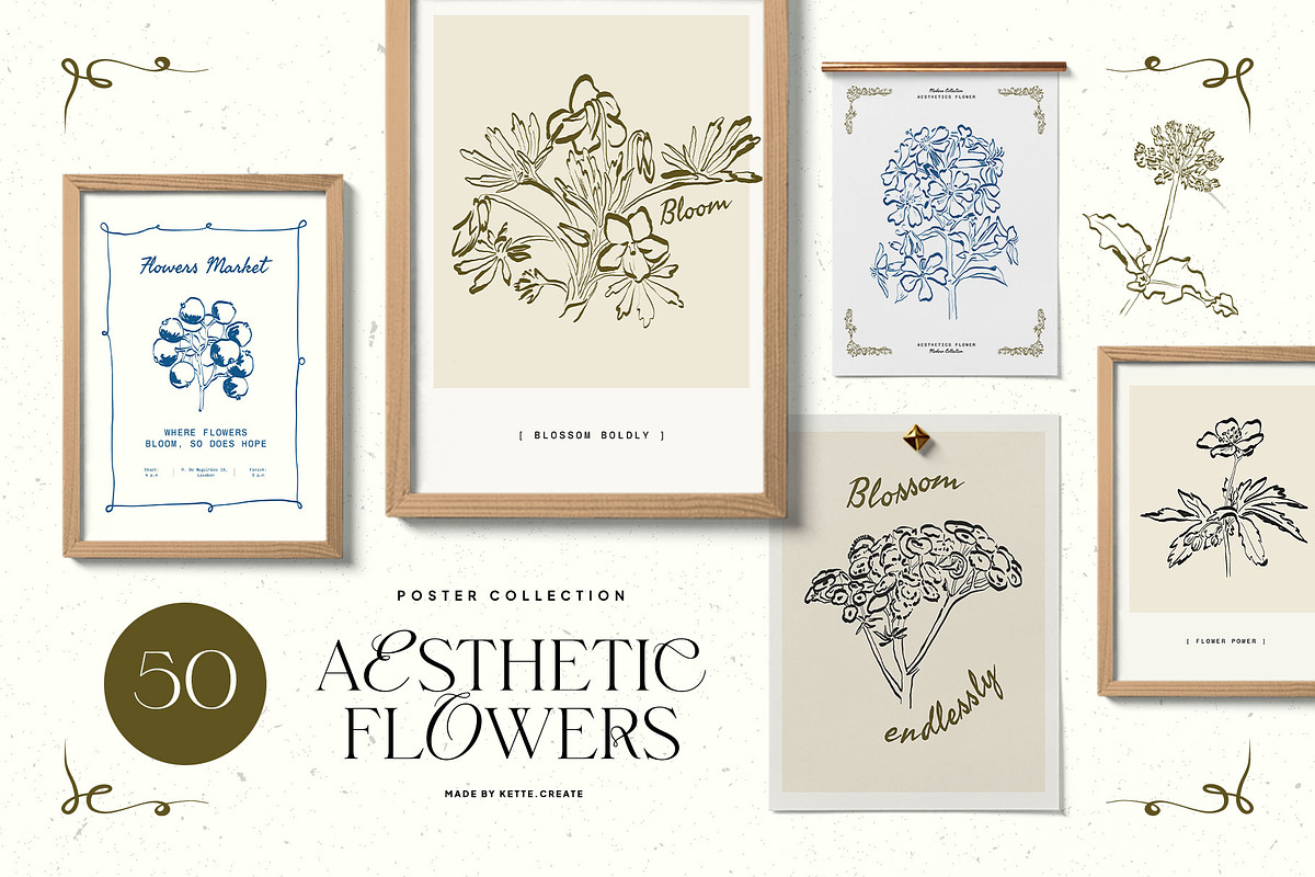 Aesthetics Flower | Poster Builder, an Object Graphic by KetteCreate (Photo 1 of 20)