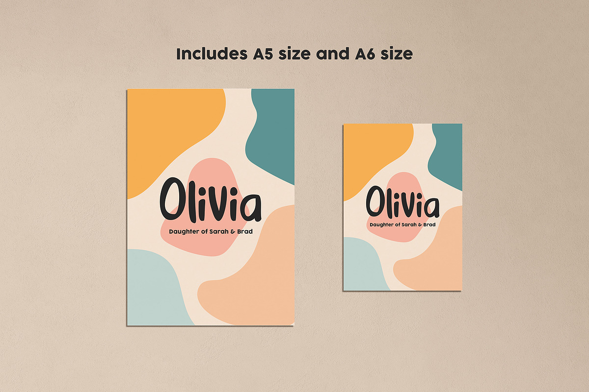 Olivia a newborn announcement card, an Invitation Template by studioflashback (Photo 2 of 4)