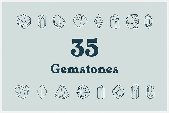 35 Vector Minerals & Gemstones preview 4