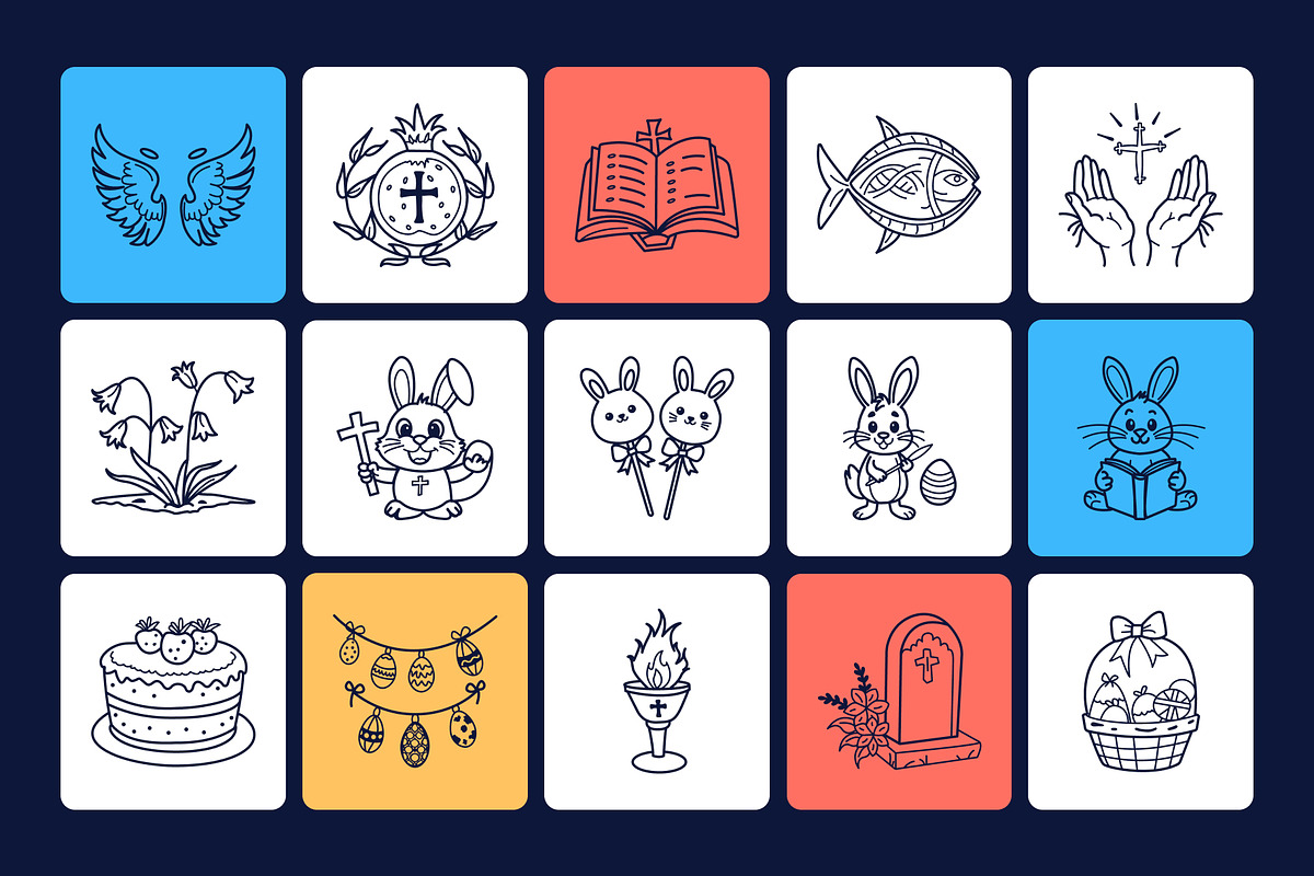 Animated Easter Doodles Icons Pack, an Object Graphic by Brickclay (Photo 5 of 7)