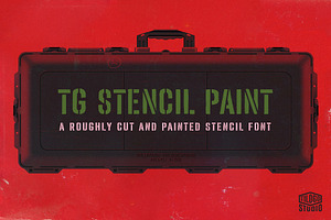 TG Stencil Paint - Display Font