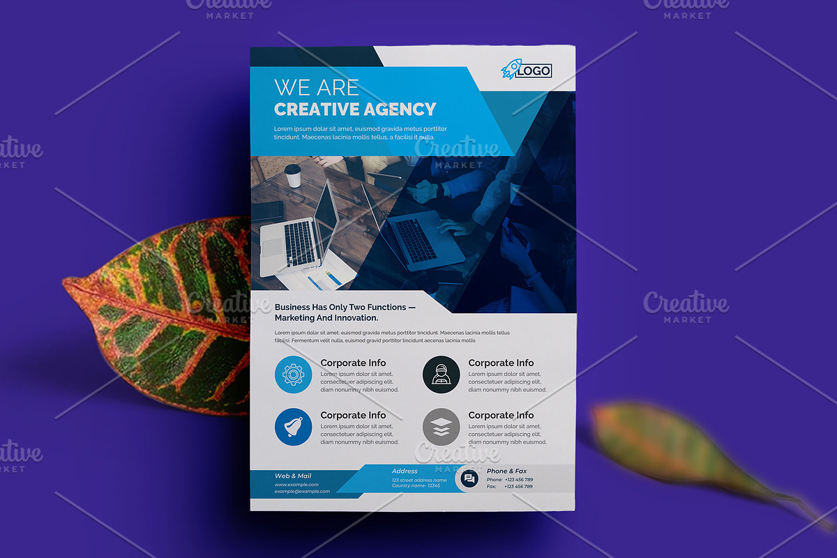 Flyer Template, a Flyer Template by Cristal Pioneer (Photo 1 of 2)