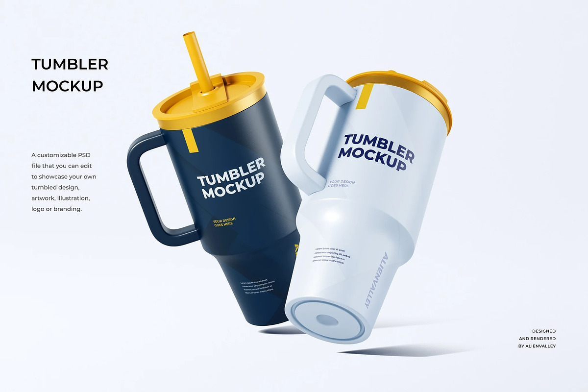 Customizable Tumbler Mockup, a Product Mockup by zpackcreative (Photo 1 of 3)