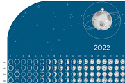 Clear Moon Calendar 2022, a Stationery Template by land art (Thumbnail 2 of 9)